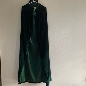Full length velvet cape